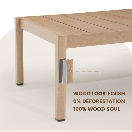 Outdoor Coffee Table - Beige Brown