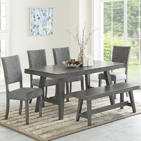 Dining Room Bench - Gray / Gray