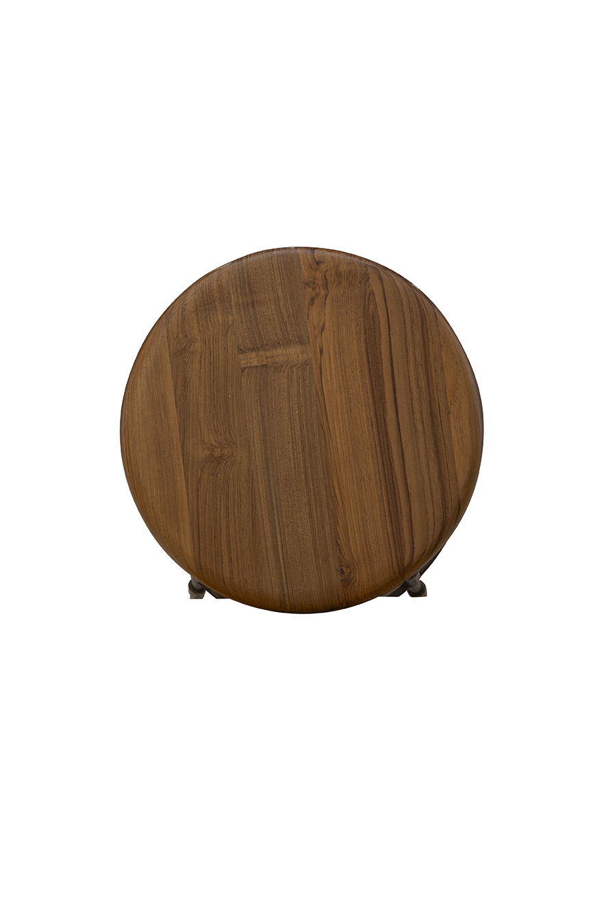 Zazu - Counter Stool - Dark Brown / Bronze