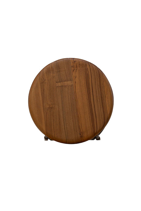 Zazu - Counter Stool - Dark Brown / Bronze