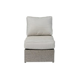 4 Piece Wicker Outdoor Seating Group With Cushions - Gray Mix