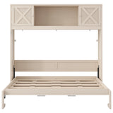 Rustic Casual Murphy Bed With Storage Cabinets
