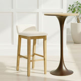 Annikah - Modern Transitional Wood Bar Height Kitchen Bar Stool