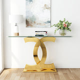 Dual C - Shaped Console Table