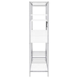 Draper - 5 Shelf LED Wine Cabinet With Pull Out Drawer - Gloss White