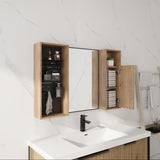 41.3" Wall Mounted Cabinet With Storage, Medicine Cabinet With Door And Adjustable Shelves - Imitative Oak