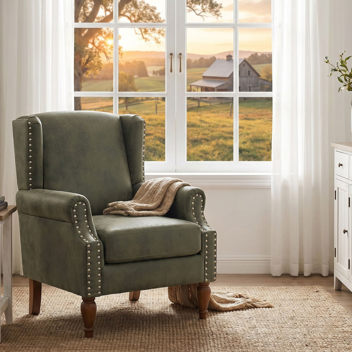 Decorative Chair With Stud Detailing