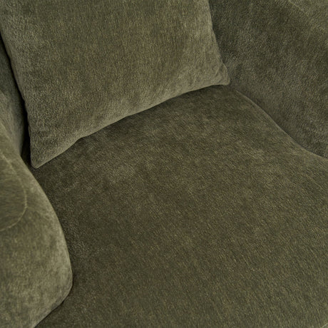 Clubchair, Bucket Chair, Decorative Sofa With Pillow, For Living Roon - Olive Green