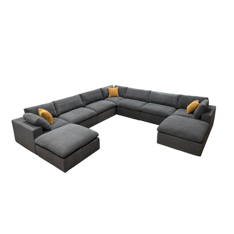 Custom Configuration Modular Sectional & Toss Pillows