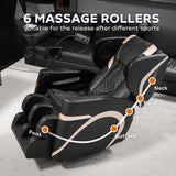 Massage Chair Recliner With Zero Gravity & Full Body Air Pressure - Black