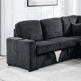 Modern Design Convertible Sectional Storage Bed With USB Port