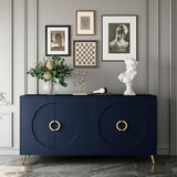 Modern Sideboard Buffet Server Cabinet Lacquered Wood Storage 60x31in