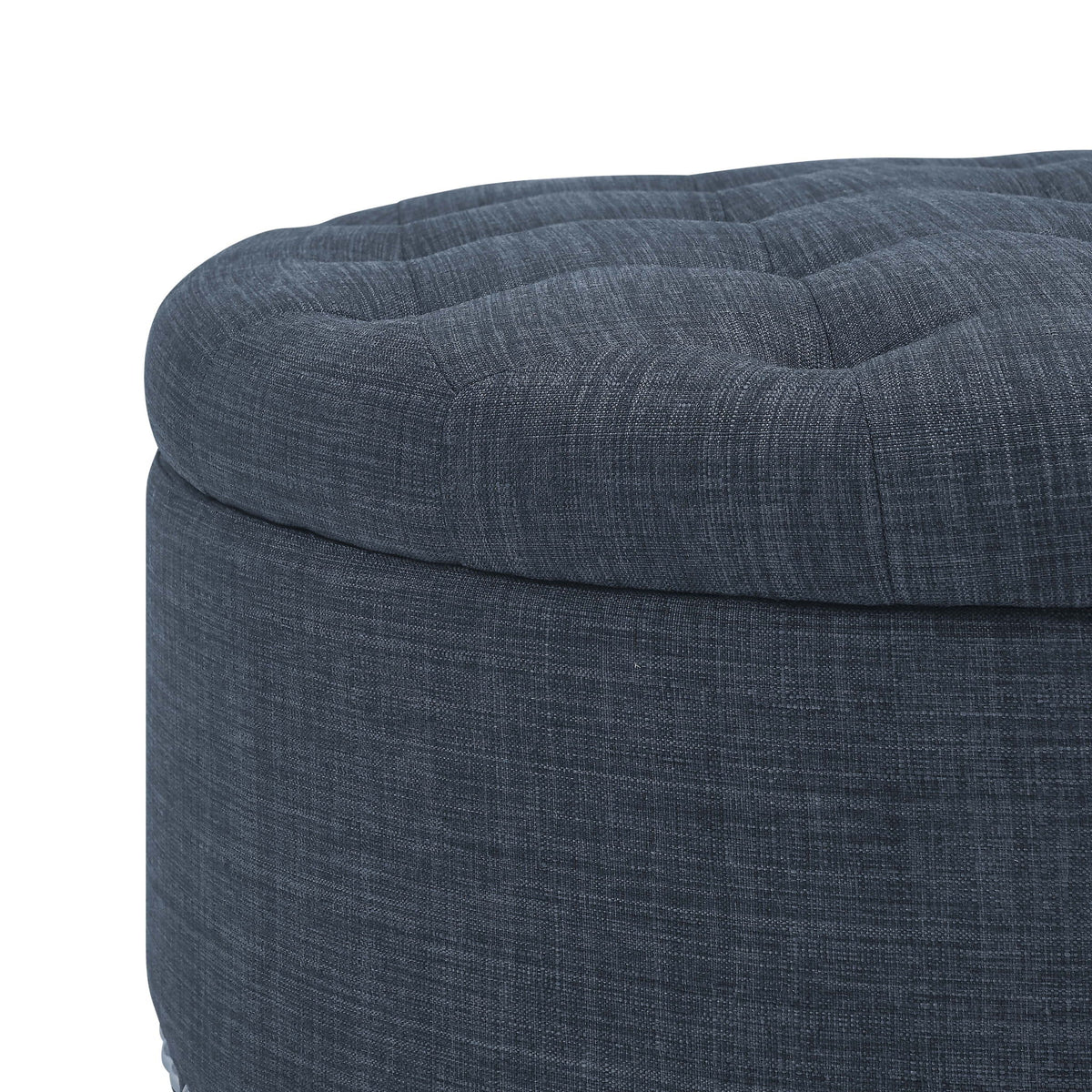 Tufted Storage Ottoman With Upholstery