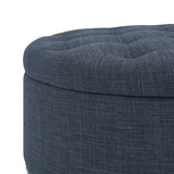 Tufted Storage Ottoman With Upholstery