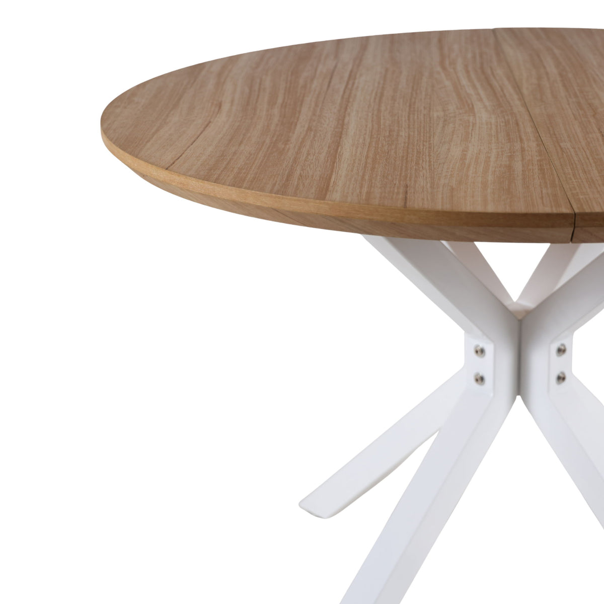 Pedestal Table For Living Room - White / Light Oak