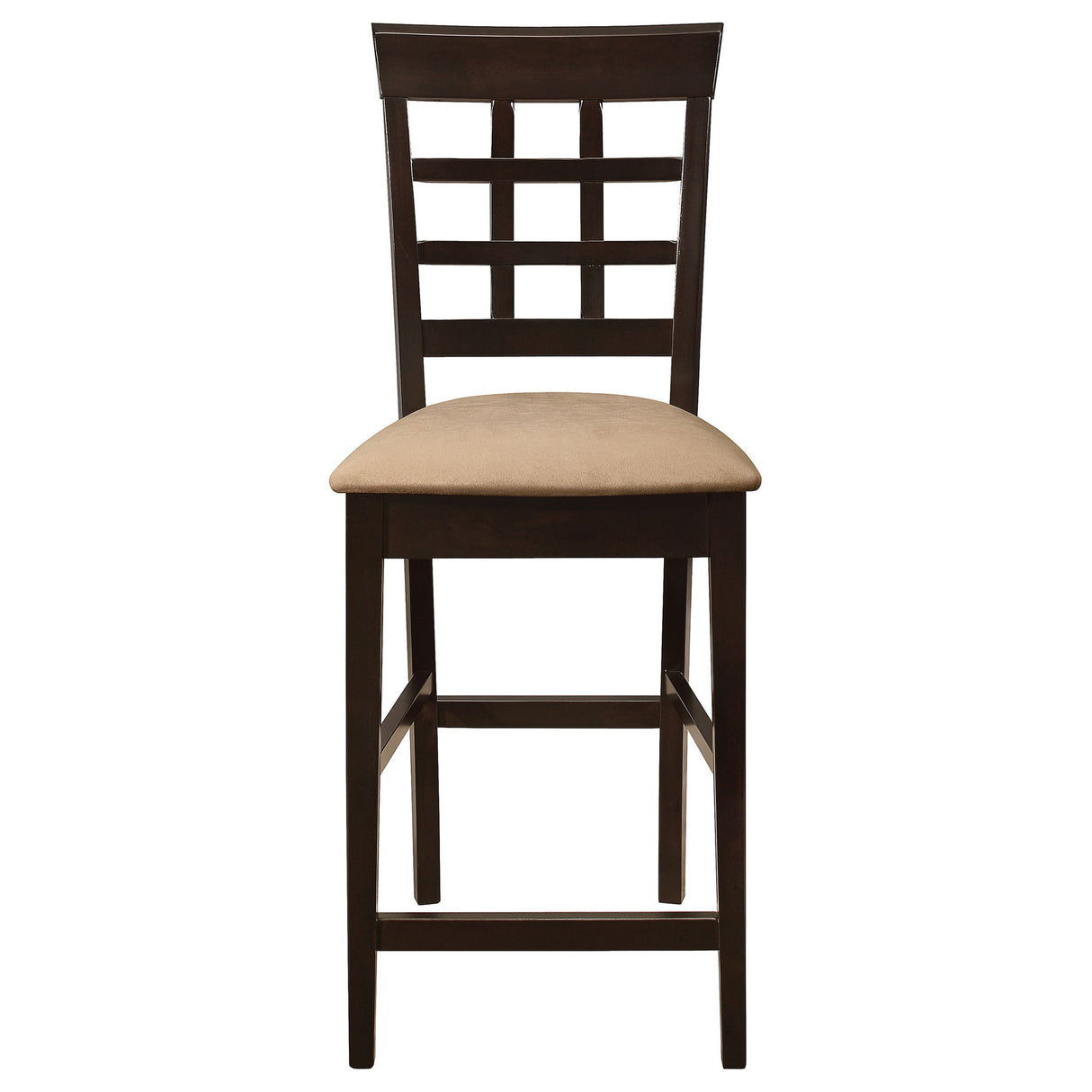 Upholstered Counter Height Stools (Set of 2) - Brown / Beige