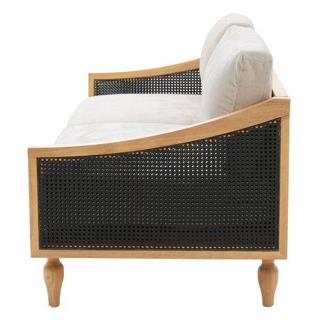 Loveseat Sofa With Armrests - Black