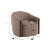 Ballona - Accent Chair With Swivel - Brown