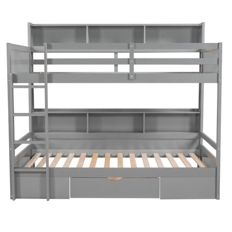 Carolee - Twin Size Bunk Bed With Built-In Shelves