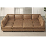 Modular Sectional, Customizable Layout, Removable Cushions - Brown