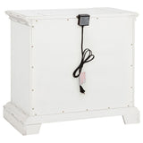 2 Drawer Nightstand With Dual USB Charging Ports - Vintage