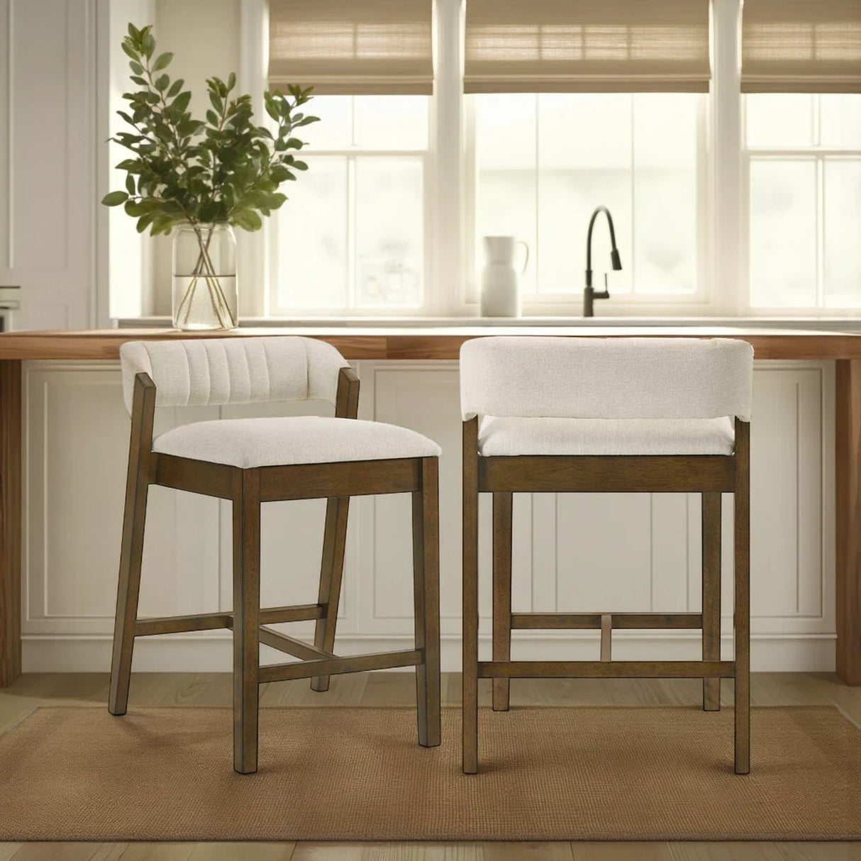 Landyn - 26" Sepia Brown Counter Height Rubberwood Barstool