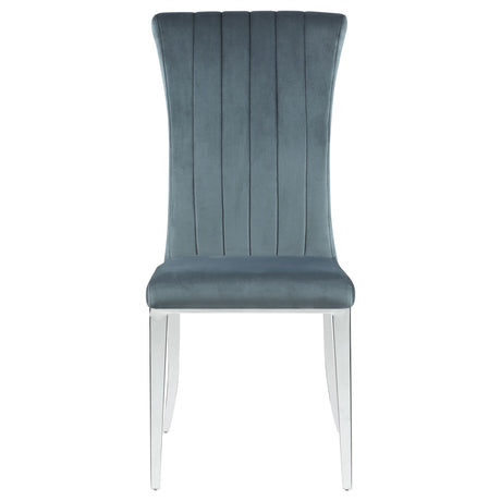 Tufted Side Upholstered Dining Chair (Set of 2) - Gray