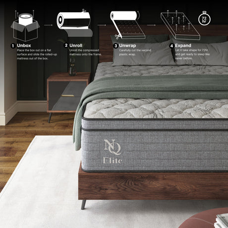 Elite Series Machka - 12" Cooling Gel Memory Foam Hybrid Mattress
