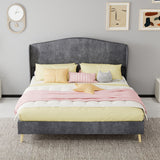 Upholstered Bed, Tufted Headboard, Comfortable Sleep