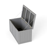 Outdoor Deck Box, Storage With Seat & Table Top