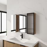 Wall Mounted Cabinet With Soft Close Door, Adjustable Shelves Storage For Bathroom - Imitative Oak