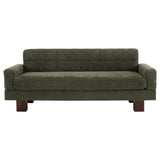 Modern Loveseat Sofa, 2 Seater With Square Arms For Living Room