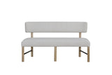 Pagosa - Upholstered Bench - English Knotty Oak / Gray