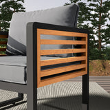 Large Size 4-pieces Outdoor Furniture Sofa for 5 Person Conversation Set