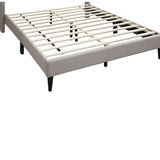 Platform Bed With Diamond Tufted Headboard