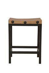 Old World - Counter Stool - Light Brown / Black