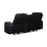 Electra - Power Reclining Loveseat With Power Headrests, Console, Speakers, Massage, LED Lighting And USB Control