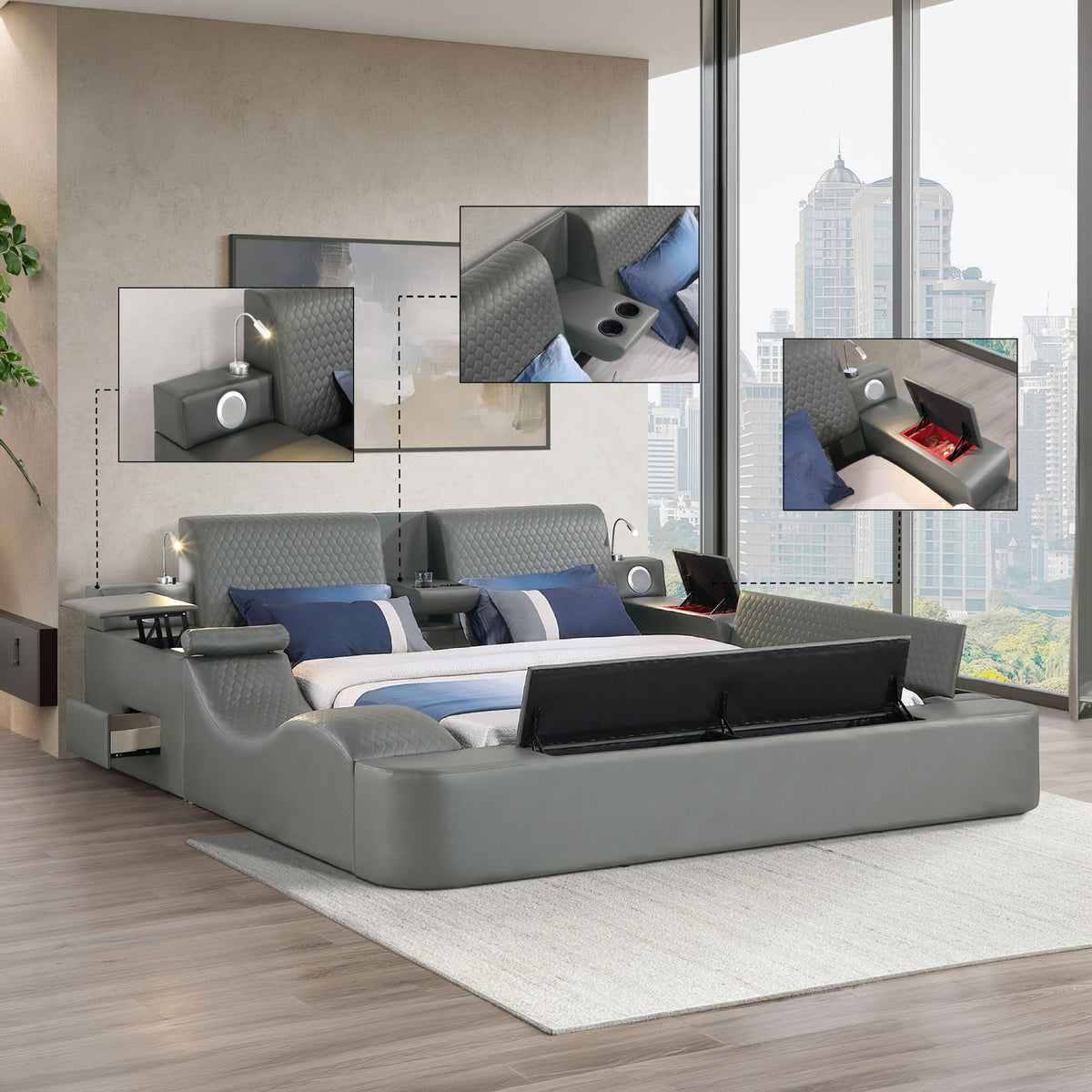 Zoya - Smart Multifunctional Massager Bed