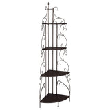 4 Shelf Corner Bookcase - Cappuccino