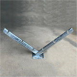 Galvanized V-Bracket For Razor Wire Extension Fence Support 1 Pair - Silver