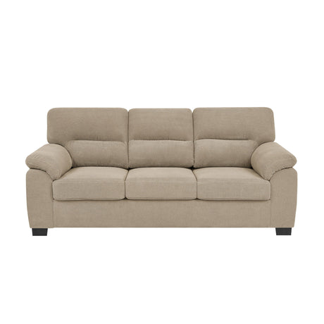 3 Seater Sofa With Padded Armrests And Triangular Leg