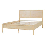 Classic Platform Bed Frame With Panel Headboard