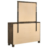 Bren - 8 Drawer Dresser With Mirror - Rustic Brown