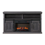 Macau Console with 23-Inch Fireplace Insert in Grey
