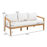 Outdoor Patio Sofa 3 Seater