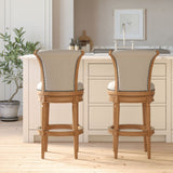 Swivel Barstool With High-Back