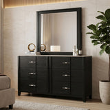 Opel - 6 Drawer Dresser - Black