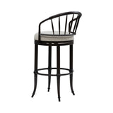 Luther - Commercial Grade Steel Frame Fabric Upholstered Swivel Bar Height Barstool