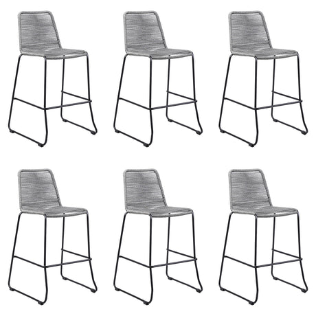 Shasta - 30" Outdoor Metal And Rope Stackable Barstool