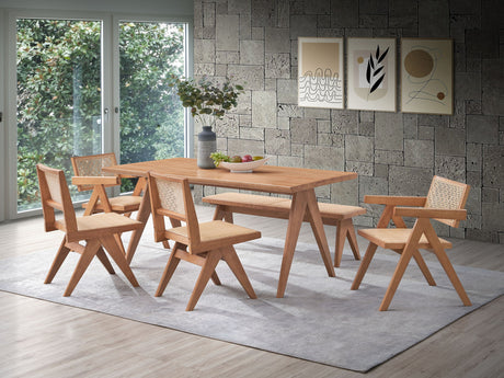 Velentina - Rattan Side Chair (Set of 2) - Natural - Chair Sets - Alpine Outlets